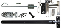 Trendhout | Beslagset t.b.v. opgeklampte deur dubbel | Zwart gecoat